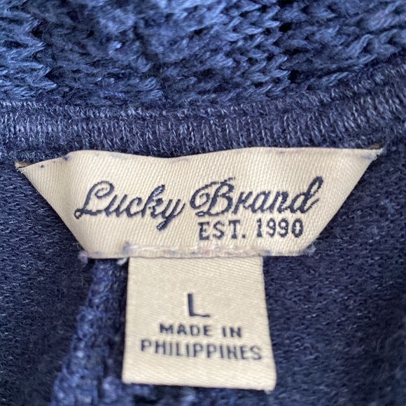 Lucky Brand Cowl neck knit / jersey pullover hidden kangaro pocket - Picture 11 of 14